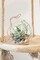 Lovely Whimsical Glass Terrarium with Artificial Succulents and Plants in Light Greens and Blue Tones product 1